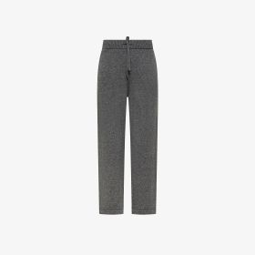 Pantaloni in lana e cashmere grigio scuro
