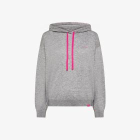 Maglia in misto lana con cappuccio grigio chiaro
