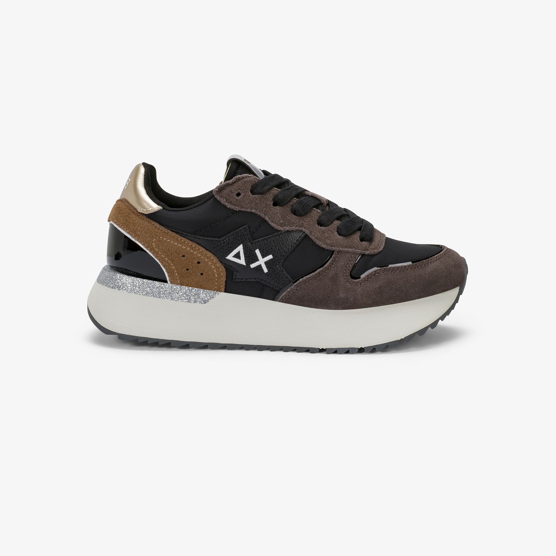 Sneaker Big Stargirl in nylon e suede nero