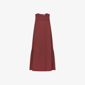 Cacao brown cotton jersey dress