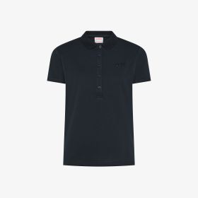 Polo in piquet di cotone blu navy