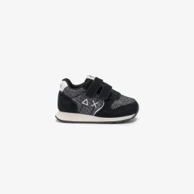 Sneaker First Step Girl's Ally Glitter con logo nero