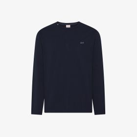 T-shirt girocollo con maniche lunghe navy blue