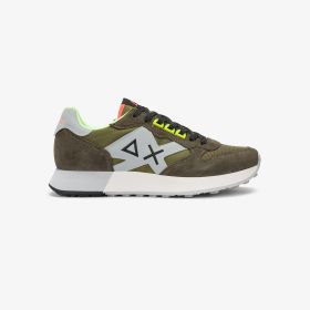 Sneaker Jaki 2.0 Fluo in nylon e suede verde militare