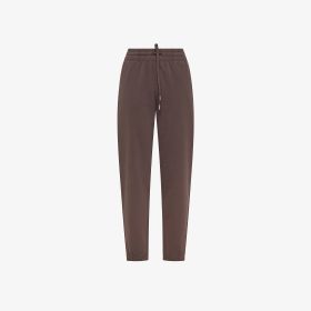 Pantaloni in felpa di cotone marrone