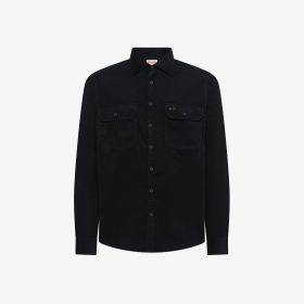 Navy blue cotton corduroy shirt