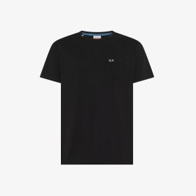 T-shirt girocollo in jersey nero
