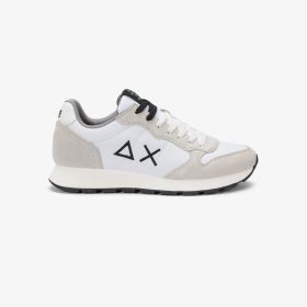 Sneaker Tom in pelle e suede bianco