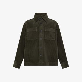 Dark military green corduroy overshirt
