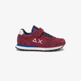 Sneaker Boy's Tom Solid in nylon e suede bordeaux