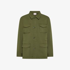 Dark green cotton gabardine jacket