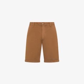 Bermuda chino in cotone marrone volpe