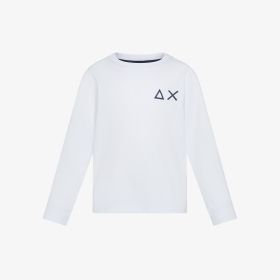 T-shirt in cotone con logo bianco