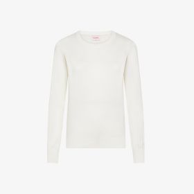 Maglia in cotone bianco panna