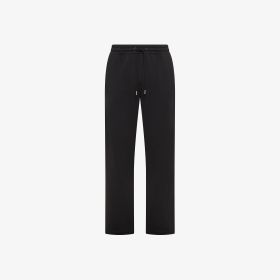 Pantaloni jogging in felpa con coulisse nero