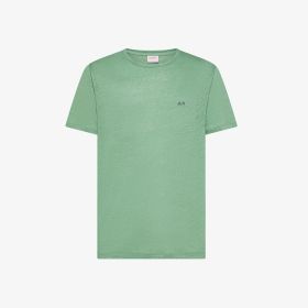 Sage green linen jersey T-shirt
