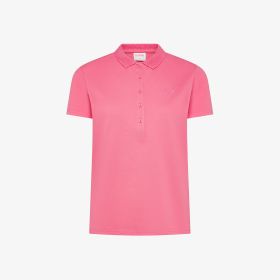 Polo in piquet di cotone fucsia