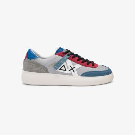 Sneaker Luis in nylon e suede grigio chiaro