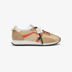 Sneaker Easy Runner in suede e nylon beige
