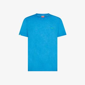 T-shirt in jersey di cotone turchese