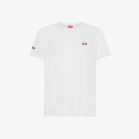 White cotton jersey T-shirt