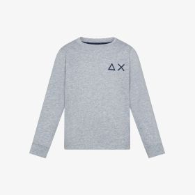 T-shirt in cotone con logo grigio chiaro