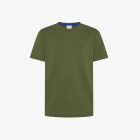 Dark green cotton piqué T-shirt
