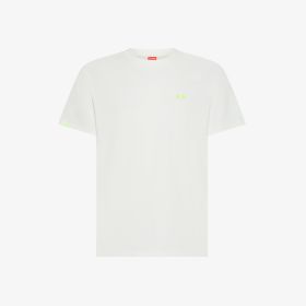 T-shirt in jersey di cotone bianco panna