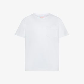 T-shirt in cotone con taschino bianco
