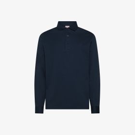 Polo in jersey di cotone navy blue
