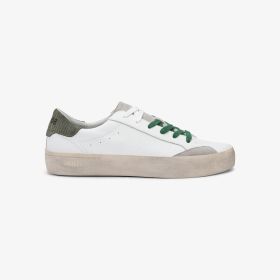 Sneaker Street Leather in pelle militare scuro