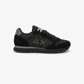 Black/dark grey Tom nylon and suede sneaker