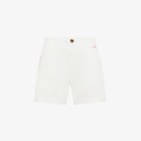 Off white cotton shorts