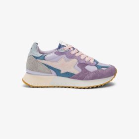 Lilac Stargirl Multicolor suede and nylon sneaker