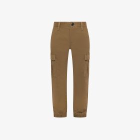 Pantaloni cargo in cotone fango