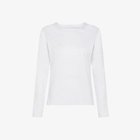 White cotton t-shirt with zip