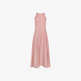 Porcelain pink linen blend maxi dress
