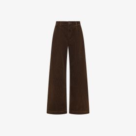 Pantaloni in velluto di cotone testa di moro