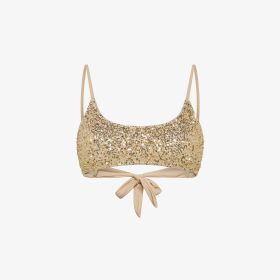 Top mare con paillettes oro