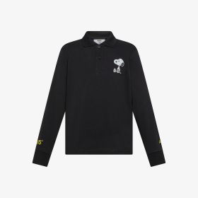 Black Peanuts cotton piqué polo shirt