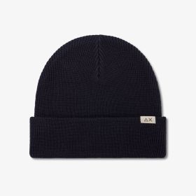 Berretto beanie in misto lana navy blue