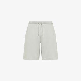 Light grey cotton fleece Bermuda shorts