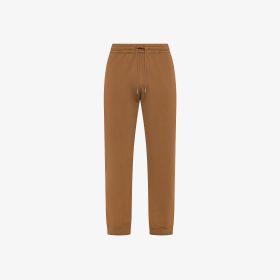 Cacao brown cotton fleece joggers