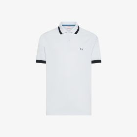 White short-sleeved cotton polo