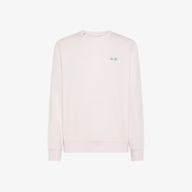 Felpa girocollo in cotone rosa