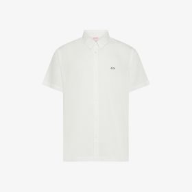 Camicia in lino e cotone bianco