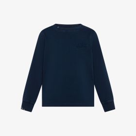 T-shirt girocollo in cotone effetto vintage navy blue