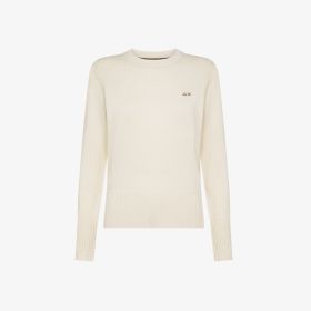 Off white wool and cashmere blend jumper