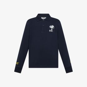 Navy blue Peanuts cotton piqué polo shirt