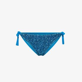 Slip mare con paillettes azzurro